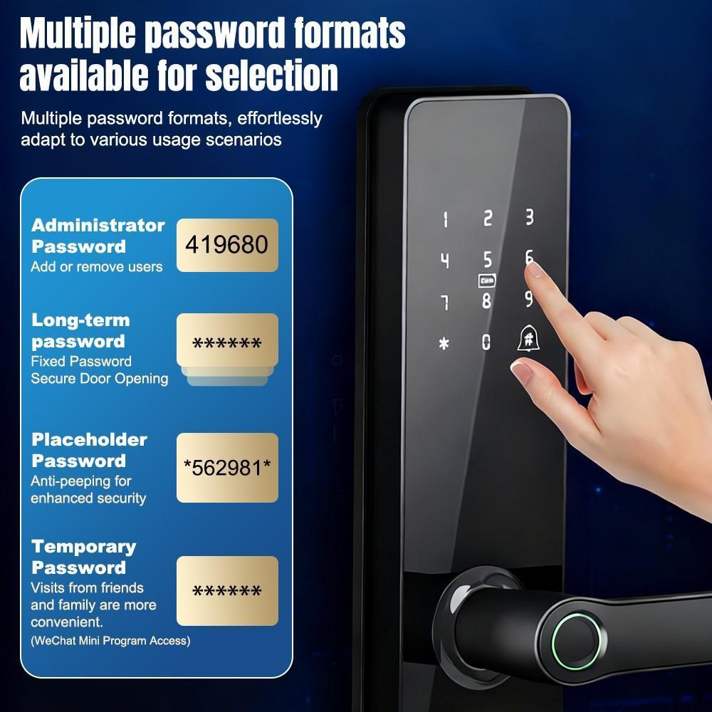Upgraded Door Lock Biometric Fingerprint Bluetooth Password Keyless Keypad Entry
