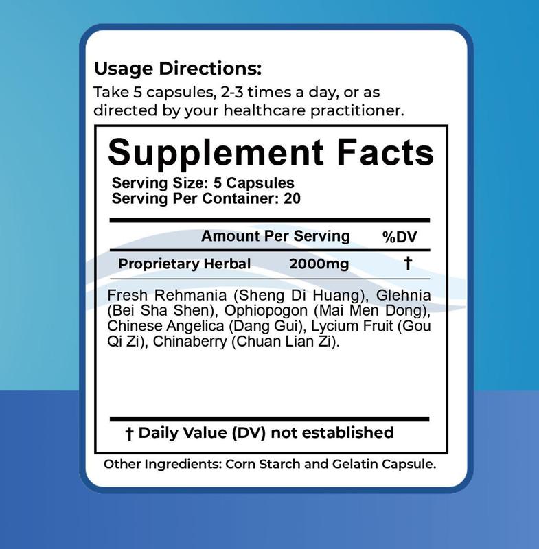 Yi Guan Jian Capsules | Daily Herbal Support & Wellness | Rehmannia, Ophiopogon & Herbal Blend | 2*100c Capsules