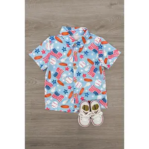 American Summer Baseball Button Down