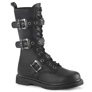 Demonia Men's Bolt-330 Black Vegan Leather Knee-high Boots