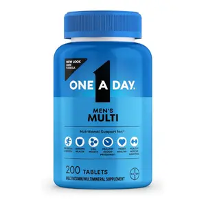One A Day Multivitamin for Men - Daily Mens Multivitamins with Vitamin D, Zinc, Folic Acid, and B Vitamins, Physical Energy Support, 200 Count