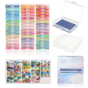 Diamond Art Trays with Lids, 10PCS/20PCS/45PCS Diamond Painting Trays with Lids ＆ Diamond Art Storage, Gift Box Diamond Painting Accessories for Diamond Art Beads