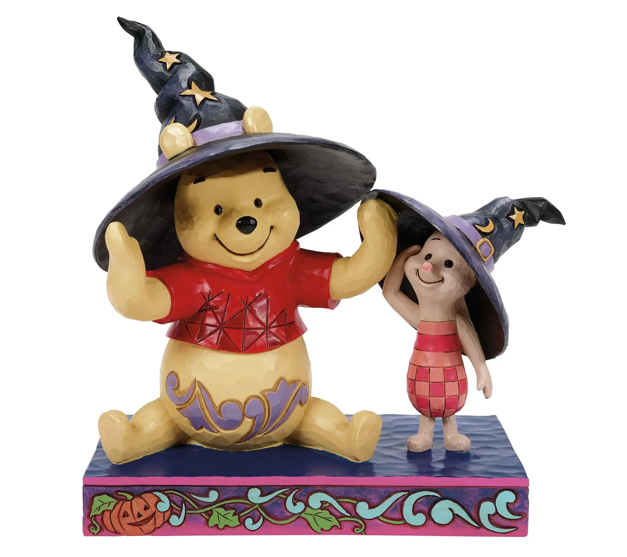 Jim Shore Disney Traditions Pooh & Piglet WitchHats Figurine