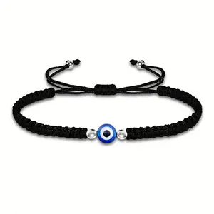 Women's Devil's Eye Bracelets - Handmade Woven Red Rope Bracelets, Blue Eyes Design, Cross-Border Trendy Fashion Friendship Jewelry