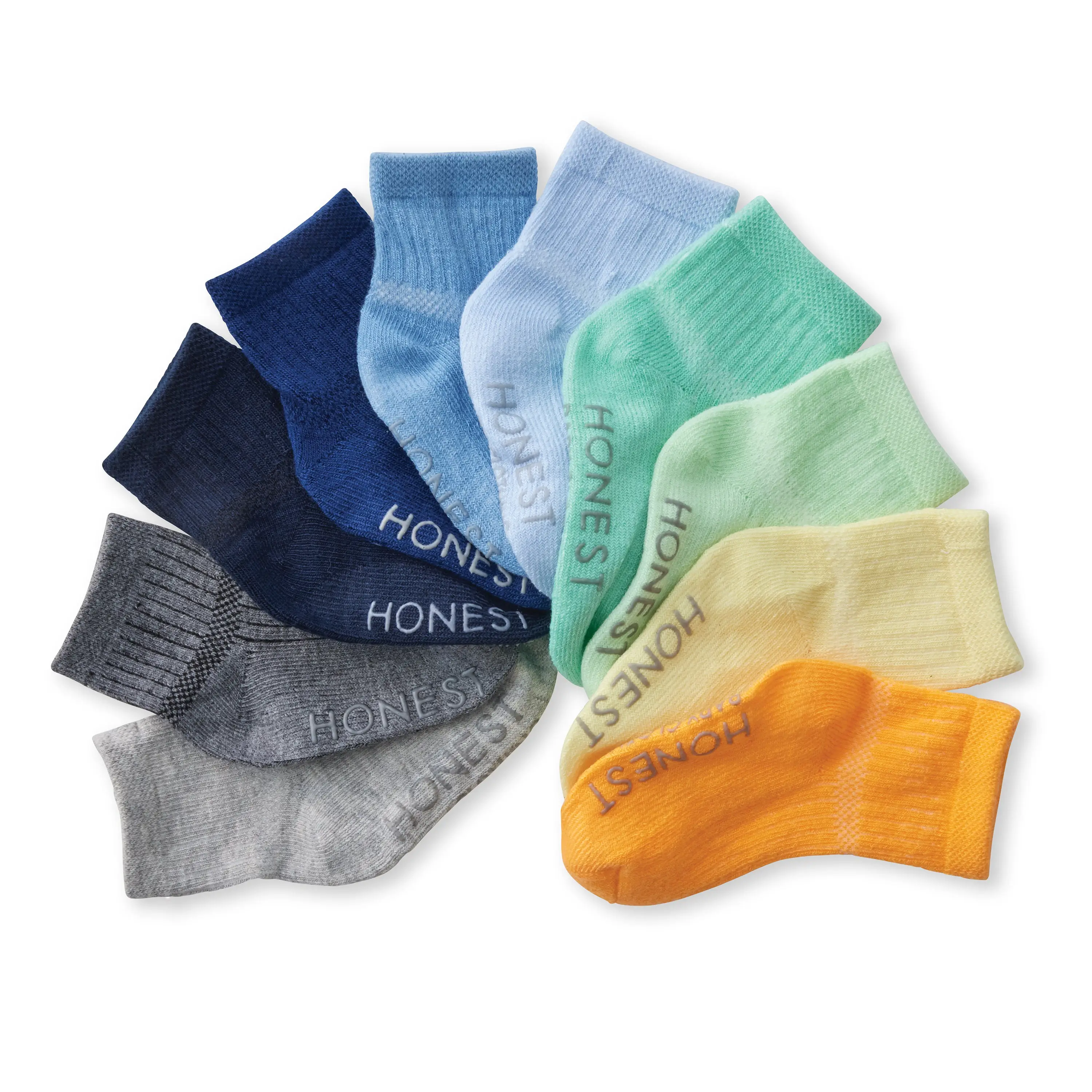 Honest Baby Clothing Socks Recycled Fibers, 10-Pack