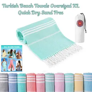 Turkish Beach Towels Oversized XL Quick Dry Sand Free 01 | Vacation Essentials Pool Swim Blanket | Travel Cruise Must Haves