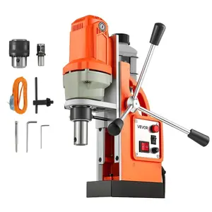 VEVOR Magnetic Drill Press, 1400 W, 2 in Boring Diameter, 2810 lbf Power Portable Mag Drill Press, 0-800 RPM Adjustable Speed, with Weldon Shank, for Metal Surface, Industrial and Home ImprovementVEVOR Super Brand Day