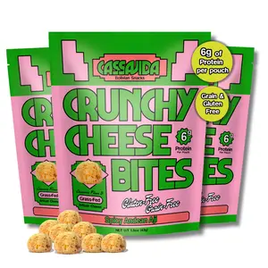 Cassavida Crunchy Cheese Bites (Pack of 3) | Spicy Andean Ají flavor| 6g Protein per Pouch | Gluten-Free & Grain-Free | Made from Cassava & Grass-Fed Cheese | Perfect for Healthy Snacking