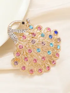 Elegant Peacock Brooch, Oriental Aesthetic Jewelry Craft, Collectible and Decorative Accessory, All Seasons Wear