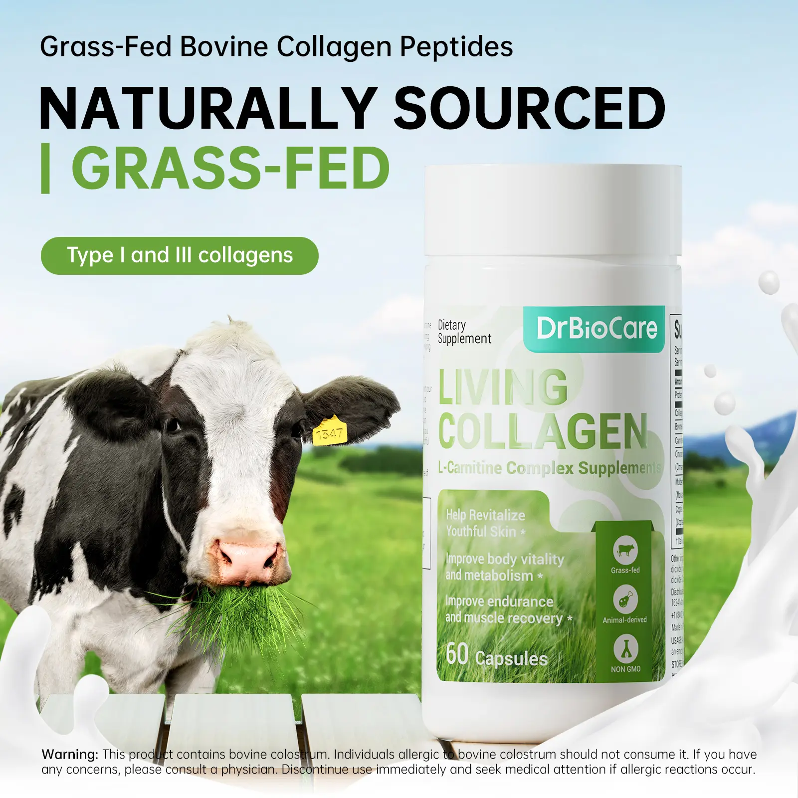 DrBioCare Living Collagen L-Carnitine Complex Supplement, Non-GMO, Grass Fed Bovine Collagen Peptides, Bovine colostrum, Cinnamon extract, Mulberry leaf extract - TikTok Shop DrBioCare Living Collagen L-Carnitine Complex Supplement, Non-GMO, Grass Fed Bovine Collagen Peptides, Bovine colostrum, Cinnamon extract, Mulberry leaf extract - TikTok Shop