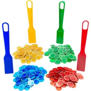 Bingo Game Set with Magnetic Rod, 100 Bingo Disks, Easy Cleanup Solution, Perfect for Family Fun, Durable & Reusable Design