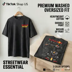 Red Bull Racing F1 Car T-Shirt Game Retro Vintage Oversized Tee – Y2K Unisex Acid Wash Two Side Graphic TankTop, Top Trendy Streetwear Gym Shirt For Movie Gamer Fans