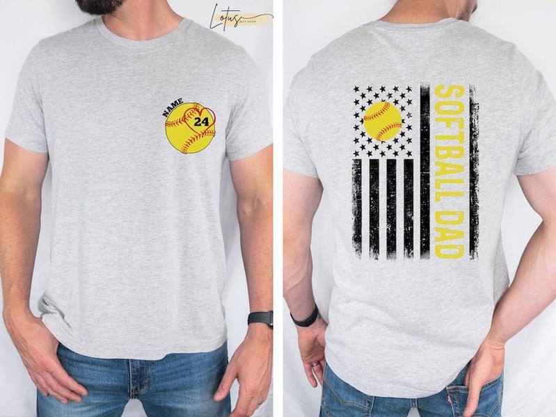 Custom Softball Dad Shirt , Game Day Tee, Father’s Day Gift for Sports Dad