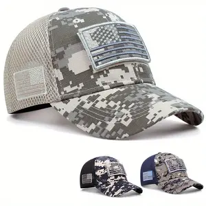 Men / Woman Adult Baseball Cap American Flag Patch Design Mesh Hat Outdoor Activity Adjustable Casual Hat Spring Autumn Travel Tourism Beach Holiday Caps