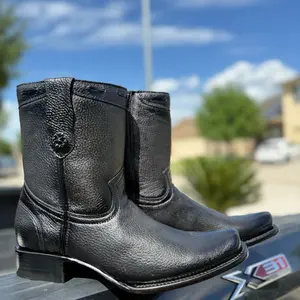 Botin Dubai Negro Classic Western Style Leather Boots for Men