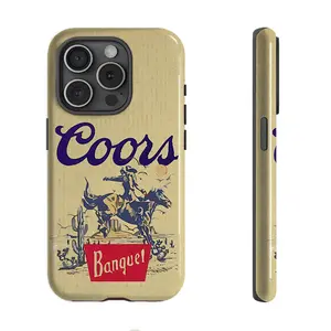 Coors Beer Cow Cowboy Creative Trendy Vintage Western Style Aesthetic Pattern Tough Phone Cases For iphone 16 15 14 13 12 11 PRO MAX PLUS Plastic PC TPU Accessory Trendy Fashion Hard Funny Gift Shockproof Full Protection Anti-Drop Phone Cases Shell Cover
