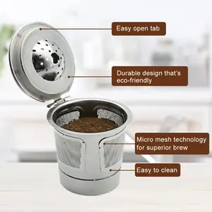 Reusable K Cup Stainless Steel for Keurig 1.0 2.0 non disposable Coffee Filter