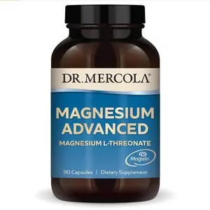 Dr. Mercola Magnesium Advanced, 30 Servings (90 Capsules), Dietary Supplement, Magnesium L-Threonate, Non-GMO