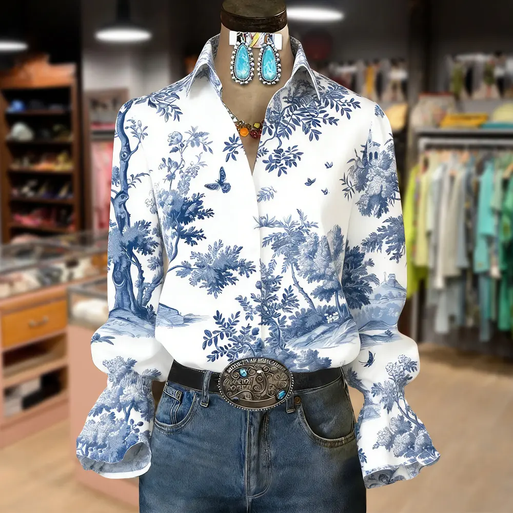 Cherrybetty Retro Tolie Print Flared Cuffs Blouse Elegant Classy Tops Vintage Graphic Tops Women Long Sleeve Tops Women Essential Comfort Outfits - TikTok Shop Cherrybetty Retro Tolie Print Flared Cuffs Blouse Elegant Classy Tops Vintage Graphic Tops Women Long Sleeve Tops Women Essential Comfort Outfits - TikTok Shop