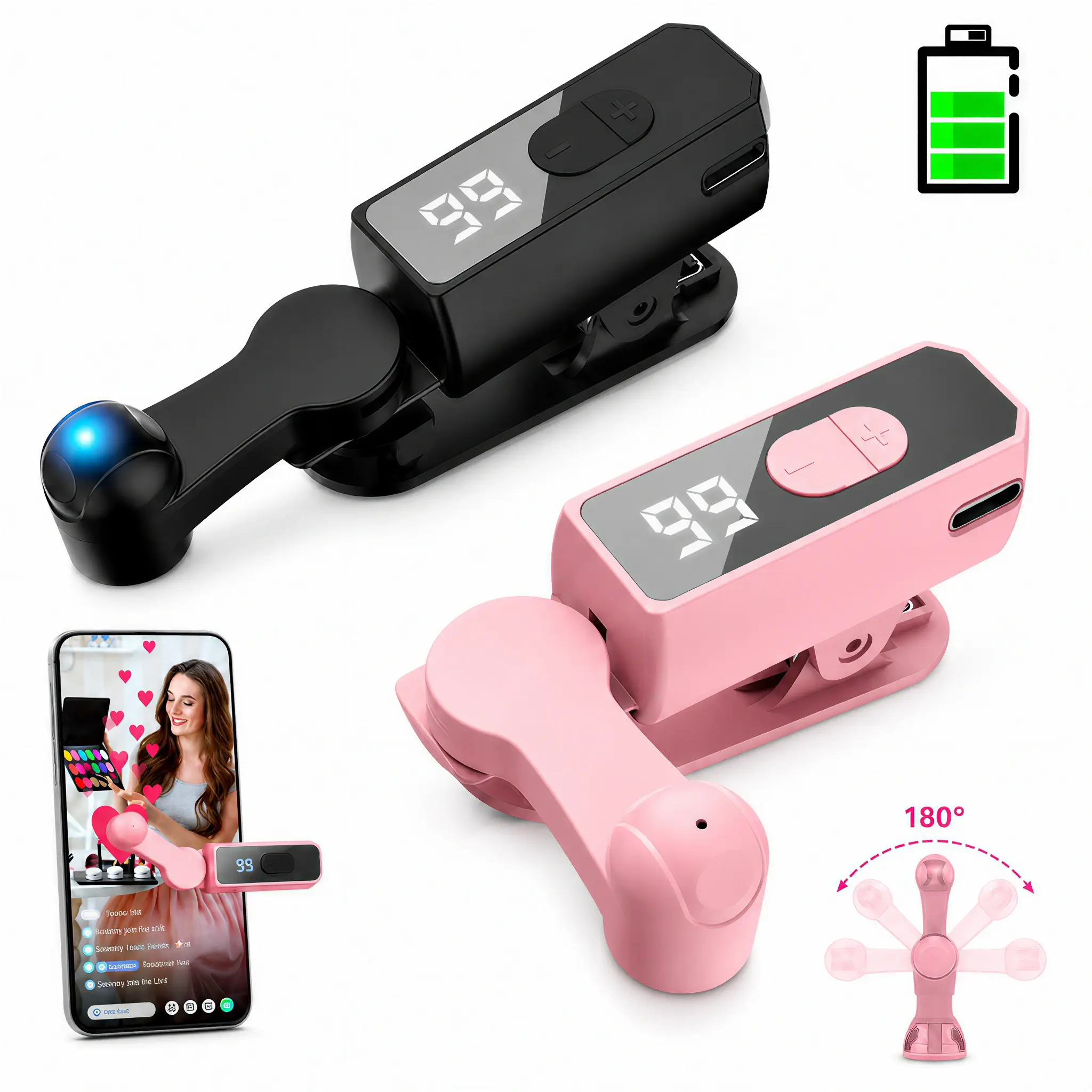 NEW Portable Rechargeable Automatic Clicker with 12-Hour Battery Life, Fast Screen Tap Simulator for Smartphones and Controllers, Adjustable Speed Smart Tapper for Shopping, Rewards, Live Likes and Repetitive Tasks