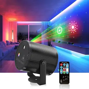 Smart Cylinder Laser Light Disco Stage Lamp, Dynamic Effects, Voice Control, Remote Control, Home Party, Small Club, Holiday Celebration