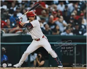 Dylan Crews Washington Nationals Autographed 16" x 20" MLB Debut Photograph with "MLB Debut 8-26-24" Inscription - Fanatics Authentic Certified