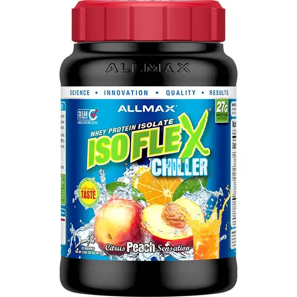 Allmax ISOFLEX Chiller - 90% Pure Bioactive Protein, Zero Fat, Zero Sugar, 99% Lactose-Free, Hydrating Protein Drink - Healthcare Beverage Energy