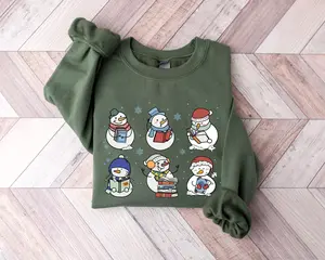 Bookish Christmas Shirts Librarian Christmas T-Shirt, Christmas Sweatshirt, Snowman Reading Books, Snowman Reading Books