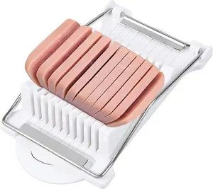 Egg slicer Luncheon Meat Slicer,Egg slicer for hard boiled eggs  Spam slicer With 10 Singing  Wires in Stainless Steel