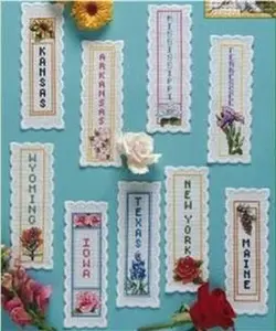 USED-Bookmarks abloom: The 50 state flowers : cross stitch by Ruthanne Monson (Unknown)
