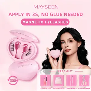 MAYSEEN Soft Magnetic Eyelashes, 11 Options, Eyelash Extensions with Applicator Kit, Reusable Magnetic Lashes, Glue-free, Waterproof, Lightweight, Fluffy Soft Magnetic Strip with Free Gifts: Eyelash Curler & Lash Setting Liquid, Gifts Pack, Cosmetic