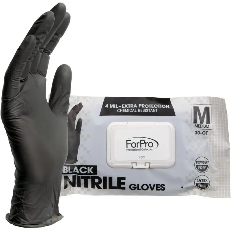 Disposable nitrile gloves, resistant to chemical corrosion, powder-free, latex-free, non-sterile, food-safe, 4 mil thickness
