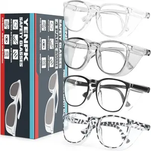 4 Pack Safety Glasses Goggles For Women Anti Fog, Cute Protective Eyewear for Nurses, ANSI Z87+ Anti-Blue Light