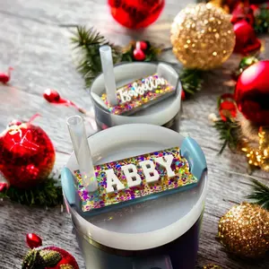 40oz/30oz Personalized Name Tag, Custom Tumbler Tag, Acrylic Name Tag, Tumbler Name Plate, Custom Tumbler Plate, Tumbler Cup Name,