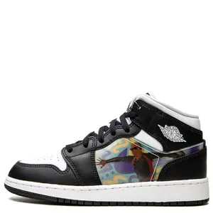 Nike Air Jordan 1 Mid Hologram DR9495-001 Womens GS Fashion Sneakers New