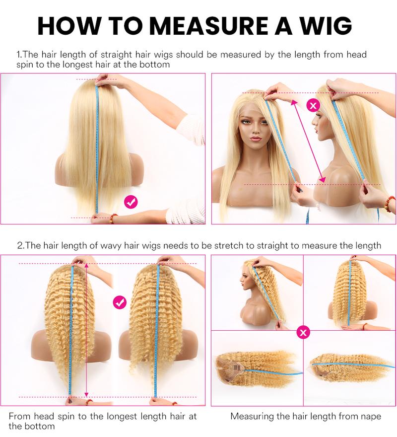 613 Lace Front Wig Human Hair 13X6 Transparent Lace 180% Density Blonde Deep Wave Free Part Wig for Women Gift For GF