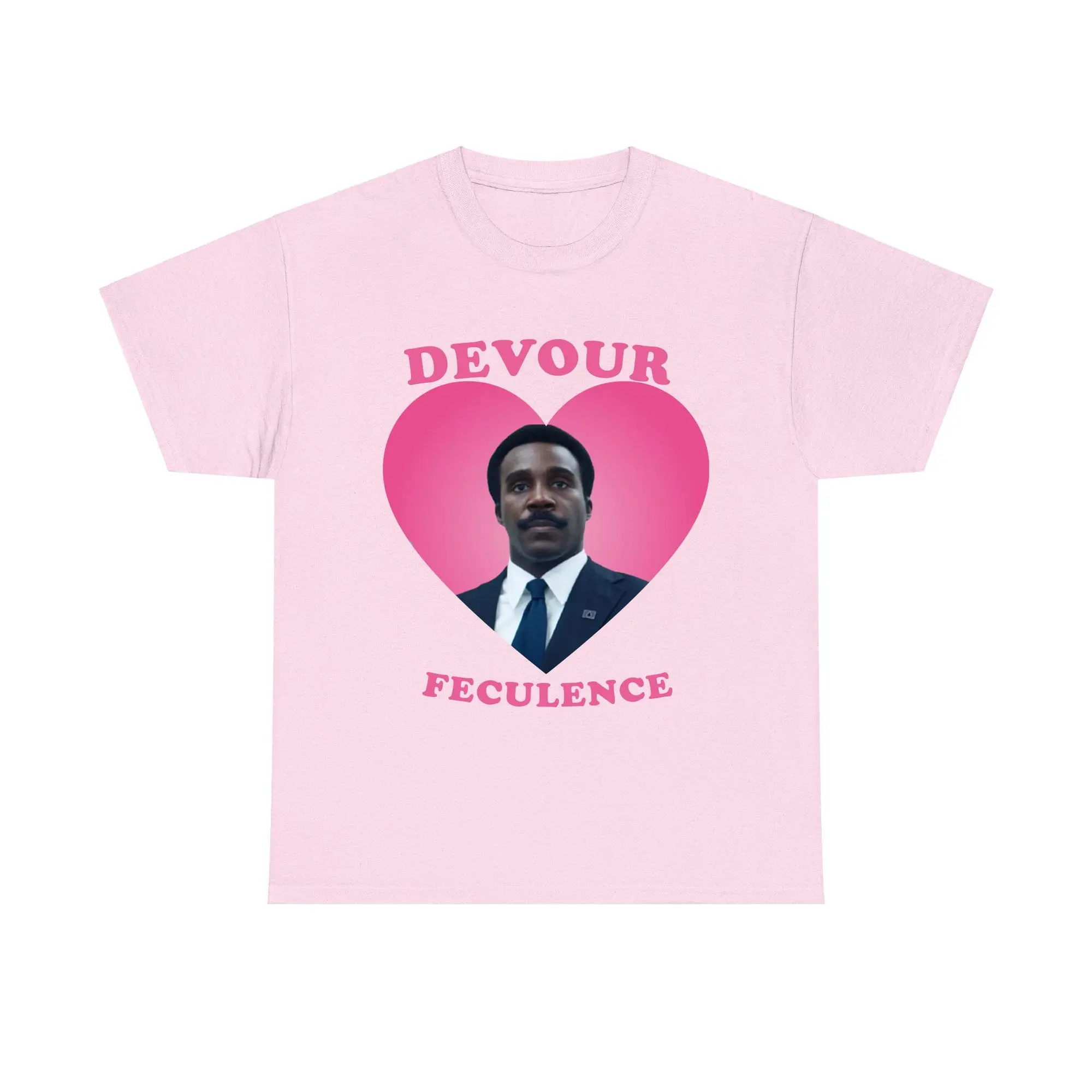Devour Feculence Mr. Milchick to Mr. Drummond Severance pink heart shirt