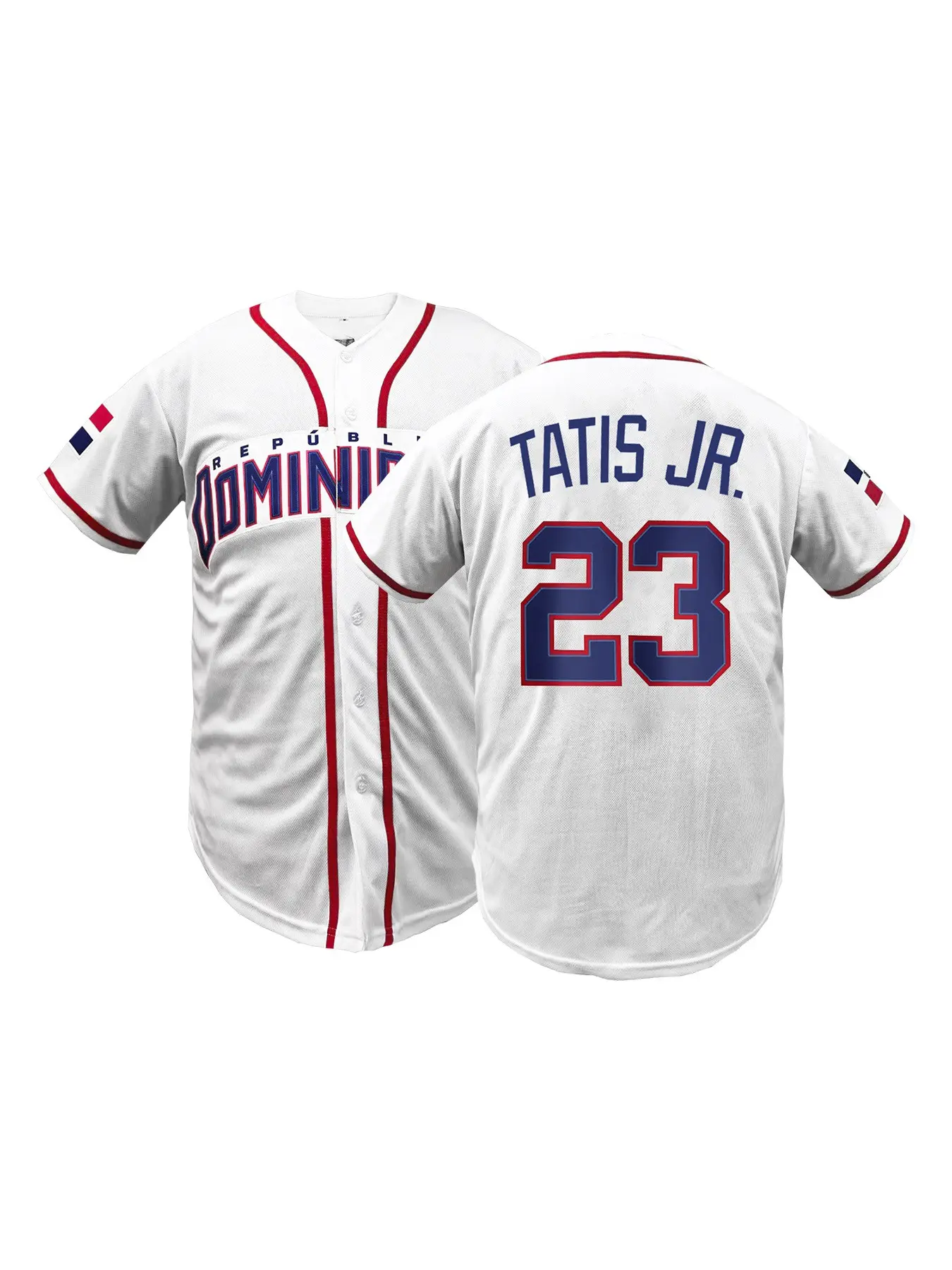 Dominicana #23 Casual Baseball Jersey, Classic Vintage Embroidery Design, Breathable Short Sleeve Baseball Shirt , Hip Hop Hipster Sportswear Clothing Button Down Shirts Sports Uniforms Men Women Jersey All Seasons Wear