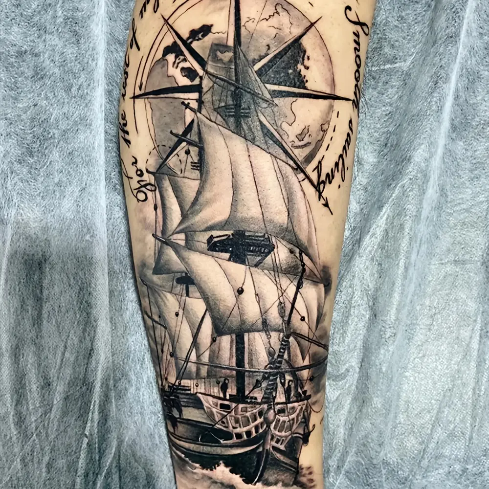 6 Large Herbal Tattoo Sticker, Including 1 Nautical Element and 5 Random Styles, Lasting for 7-15 Days, Waterproof and Wear-Resistant, Realistic Effect, Suitable for People Who Are Afraid of Pain and Do Not Want to Tattoo. Henna Designs, Henna Tattoo