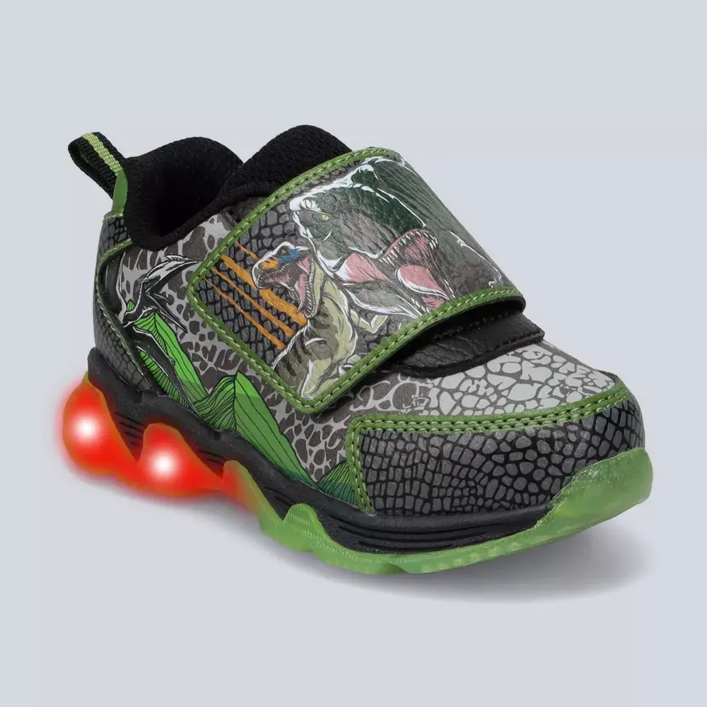 Jurassic World Toddler Light-Up Athletic Sneakers - Hook-and-Loop Closure
