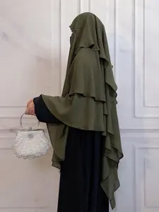 High Quality Muslim Women's Chiffon Hijab in 14 Colors, Modest Long Head Scarf for All Seasons, Essential Prayer Accessory