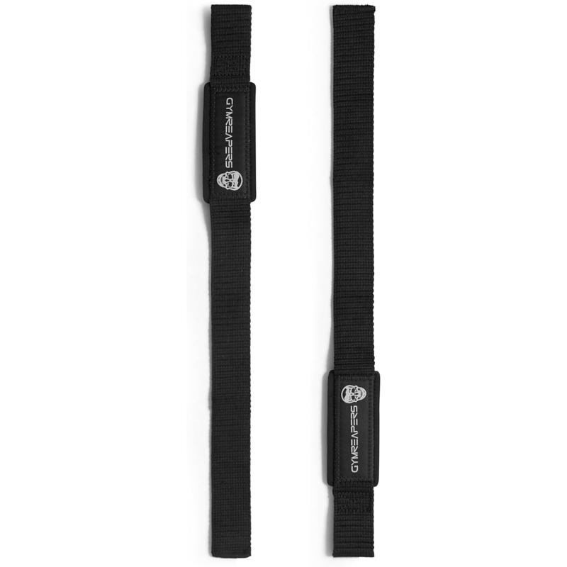 Gymreapers Lifting Wrist Straps for Weightlifting, Bodybuilding, Powerlifting, Strength Training, & Deadlifts - Padded Neoprene with 18 inch Cotton - Color (Black)