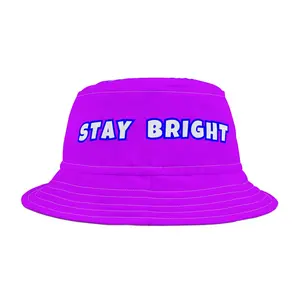 Stay Bright Bucket Hat – Neon Purple Autism Safety Sun Hat