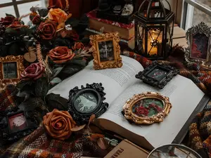 SURPRISE Miniature Antique Style Framed Painting | Mini Art Print Mystery Box