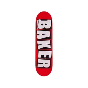 Baker Team Brand Logo White Deck 8.0 x 31.5 for Pro Skateboarding