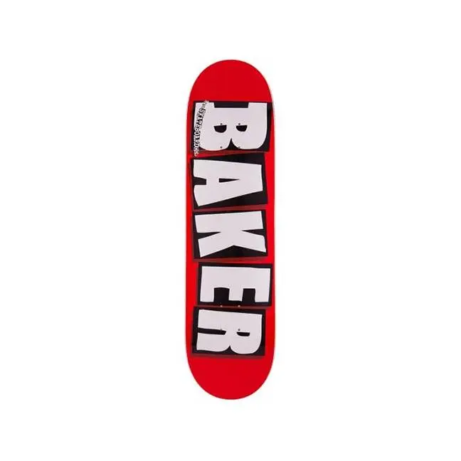 Baker Team Brand Logo White Deck 8.0 x 31.5 for Pro Skateboarding