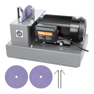 【Summervibes】VEVOR Lawn Mower Blade Sharpener,  , 1HP 750W Lawnmower Blade Sharpener with 9-inch Ceramic Grinding Wheel, Powerful Bench Mower Sharpening Machine for High/Low Lift Blades, Gator Blades, Flat Blades