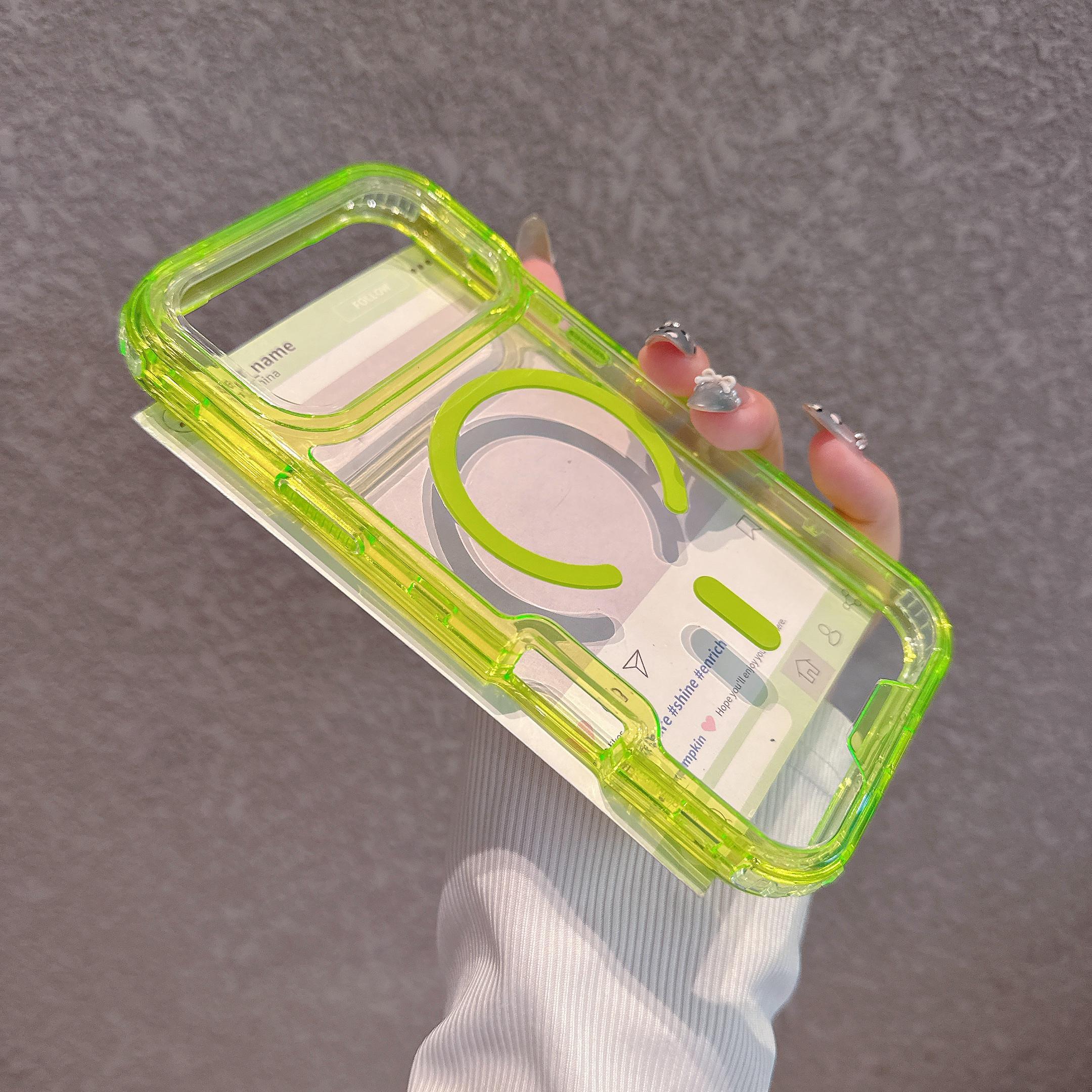 Suitable for MagSafe clear phone case compatible For iPhone 1716 151413Pro Max Plus caseThis two-in-one MagSafe phone case adopts drop-proof design to enhance device protection Very suitable for users who pursue high-quality