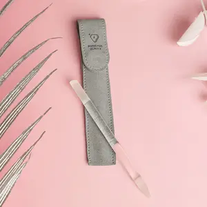 Bona Fide Beauty Glass Cuticle Pusher in Clear - Spring Refresh For Your Nails - Gentle Manicures Nail Care At Home - 2-in-1 Tool Easy To Clean Nail Products - Natural Nail Prep Acrylic and Gel Manicure - Reusable Washable Gentle