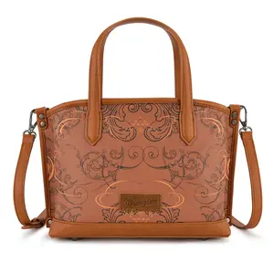 Wrangler Western Scroll Tooled Print Satchel Bag for Women